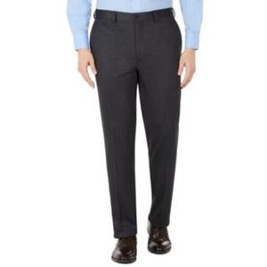 Calvin Klein Grey Knit Slim-Fit Stretch Dress Pants Mens 36 x 34
